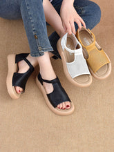 Sandals Casual Leather Platfrom