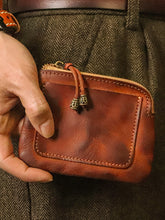 Leather Genuine Square Coin Purse Casual