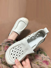 Retro Soft Genuine Leather Low Heel Shoes