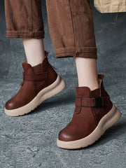 Winer Vintage Genuine Leather Platform Boots