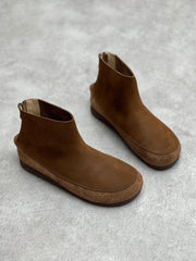 Round Toe Casual Short Boots