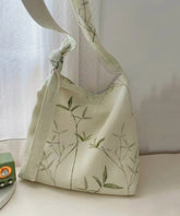 Bamboo Leaf National Canvas Shoulder Crossbody Bag
