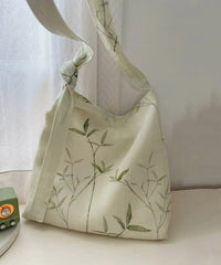 Bamboo Leaf National Canvas Shoulder Crossbody Bag