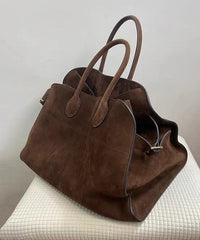 Brown Large Capacity Capacity Handbag AD1128