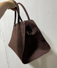 Brown Large Capacity Capacity Handbag AD1128