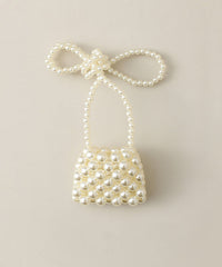 Kids Girls Pearl Woven Crossbody Bag Handbag
