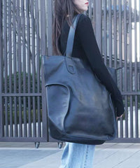 Large Capacity Brown Cowhide Satchel Bag Handbag