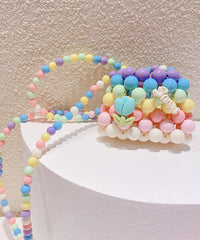 Pink Handmade Woven Kids Girls Crossbody Bag