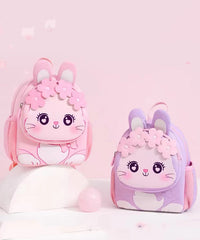 Pink Kids Girls Floral Princess Backpack Bag