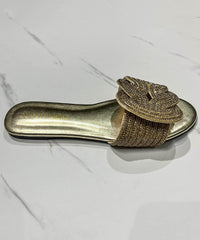 Boutique Green Slide Sandals Zircon