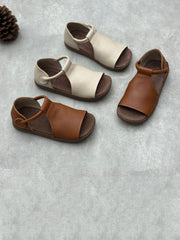 Soft Genuine Leather Flat Sandals