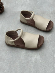 Soft Genuine Leather Flat Sandals