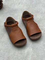 Soft Genuine Leather Flat Sandals