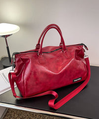 Green Large Capacity Faux Leather Tote Handbag