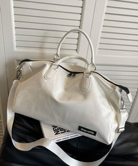 Green Large Capacity Faux Leather Tote Handbag