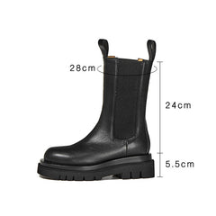 Paulina Chunky Flat Mid-Calf Boots