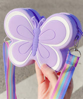 Beautiful Purple Butterfly Kids Girls Messenger Bag