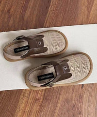 Beige Breathable Mesh Casual Splicing Hiking Sandals