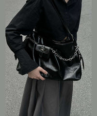 Casual Versatile Black Large Capacity Chain Crossbody Bag