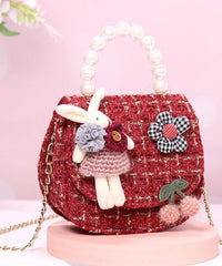Chic Pink Cartoon Decorated Kids Girls Messenger Bag