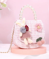Chic Pink Cartoon Decorated Kids Girls Messenger Bag
