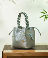 Jacquard Calf Leather Tote Handbag