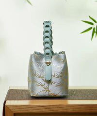 Jacquard Calf Leather Tote Handbag