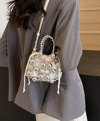 Cool Spicy Girl Silver Beaded Messenger Bag