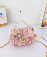 Fashionable Cute Mini Kids Girls Nail bead Messenger Bag