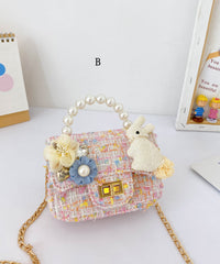 Fashionable Cute Mini Kids Girls Nail bead Messenger Bag