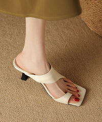 Green Sexy Faux Leather High Heel Flip Flops