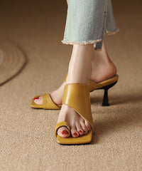 Green Sexy Faux Leather High Heel Flip Flops