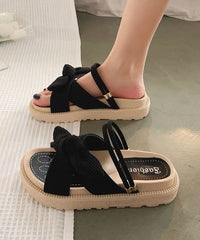 Green Platform Stylish Splicing Slide Sandals Peep Toe