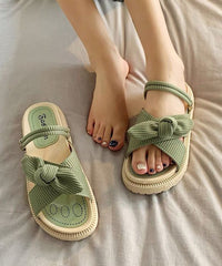 Green Platform Stylish Splicing Slide Sandals Peep Toe