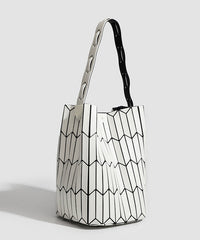 Japanese Fashion Geometric Diamond Grid Shoulder Bag