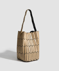 Japanese Fashion Geometric Diamond Grid Shoulder Bag