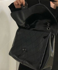 Brown Large Capacity Faux Leather Chain Linked Satchel Handbag