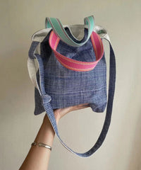 Casual Blue Versatile Canvas Satchel Bag Handbag