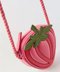 Stylish Patchwork Strawberry Crossbody Bag