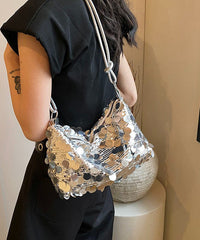 Stylish Silver Sequins Satchel Bag Handbag