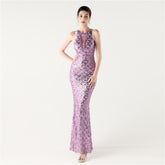 Slim Fit Hip Sequined Evening Dress