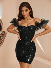 Halter Party Sequined Dress