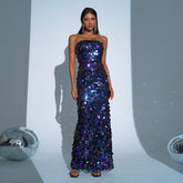 Sequined banquet mermaid evening gown