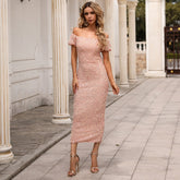 Party Mini Dress Sequined One Shoulder Dress