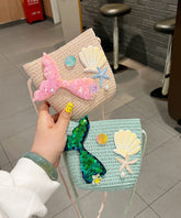 Ocean Mermaid Sequins Kids Messenger Bag