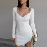Highlighting You Long Sleeve Knitted Mini Dress