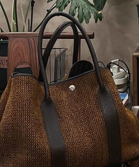 Simple Chocolate Large Capacity Satchel Bag Handbag