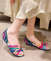 Colorful Navy Jelly Hollow Out Walking Sandals