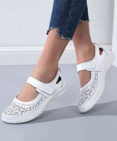 Comfortable Cowhide Leather Sandals Hollow Out