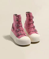 Casual Platform Canvas Boots Pink